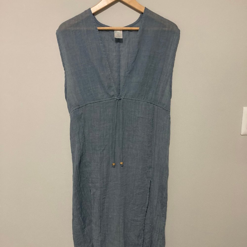 Kona Sol Blue Gauze Swim Coverup